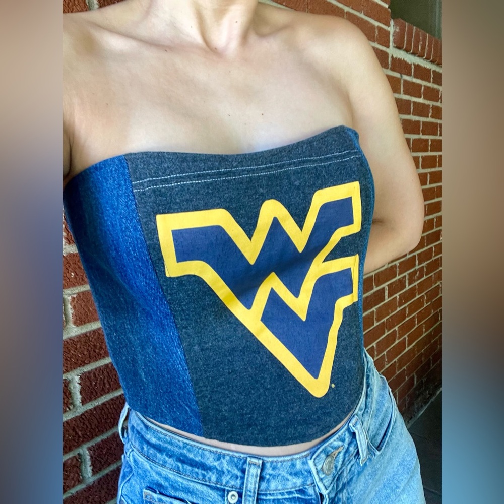 Handmade West Virginia University Corset Top